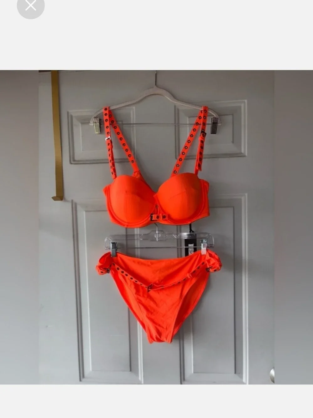 NWT DOLLS KILL 1X Sun Showers Buckle Bikini Set